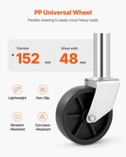 Heavy-Duty Swivel Trailer Jack with Wheel