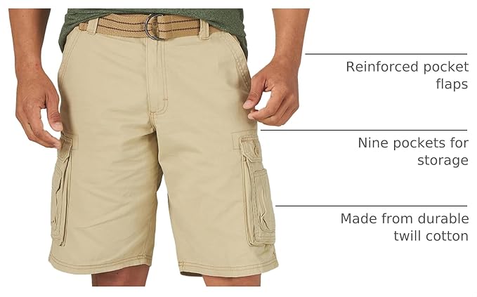Men's Belted Wyoming Cargo Shorts