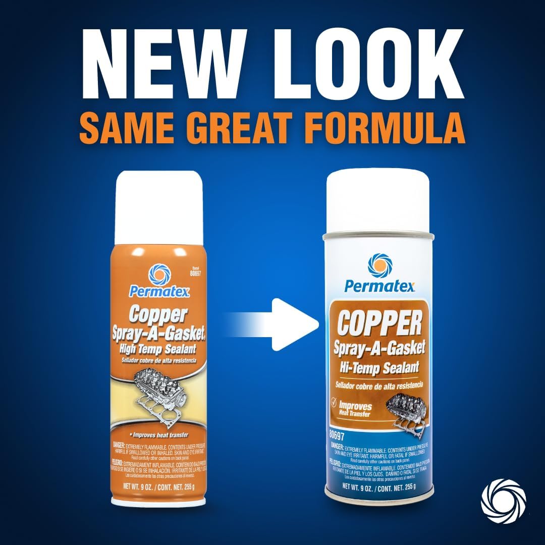 High-Temperature Copper Gasket Adhesive Sealant Spray – 9 oz