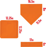 Throw Down Baseball Base Set with Home Plate & Pitcher's Rubber