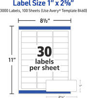 Avery Easy Peel Printable Address Labels 8460