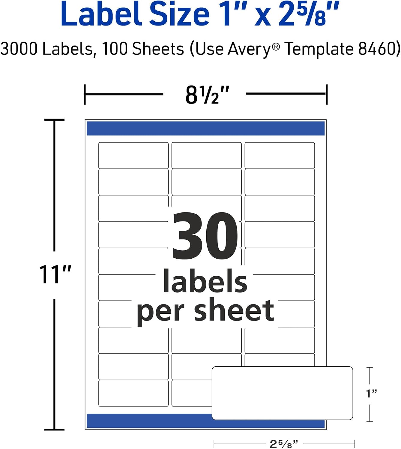 Avery Easy Peel Printable Address Labels 8460