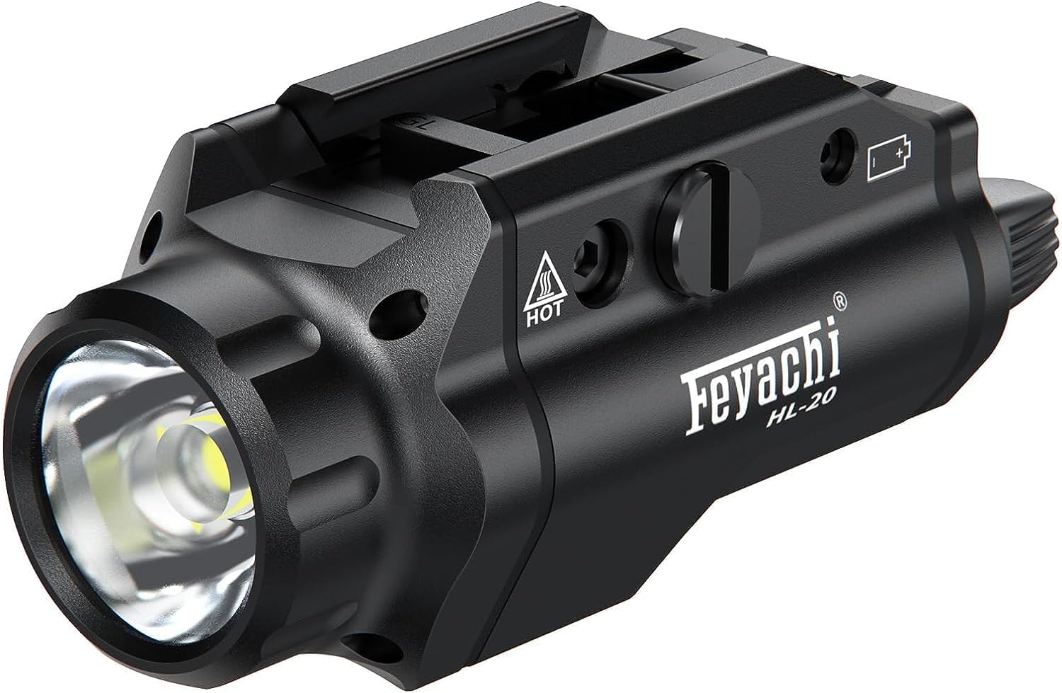 1500 Lumen Rail-Mounted Tactical Flashlight
