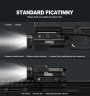 1500 Lumen Rail-Mounted Tactical Flashlight
