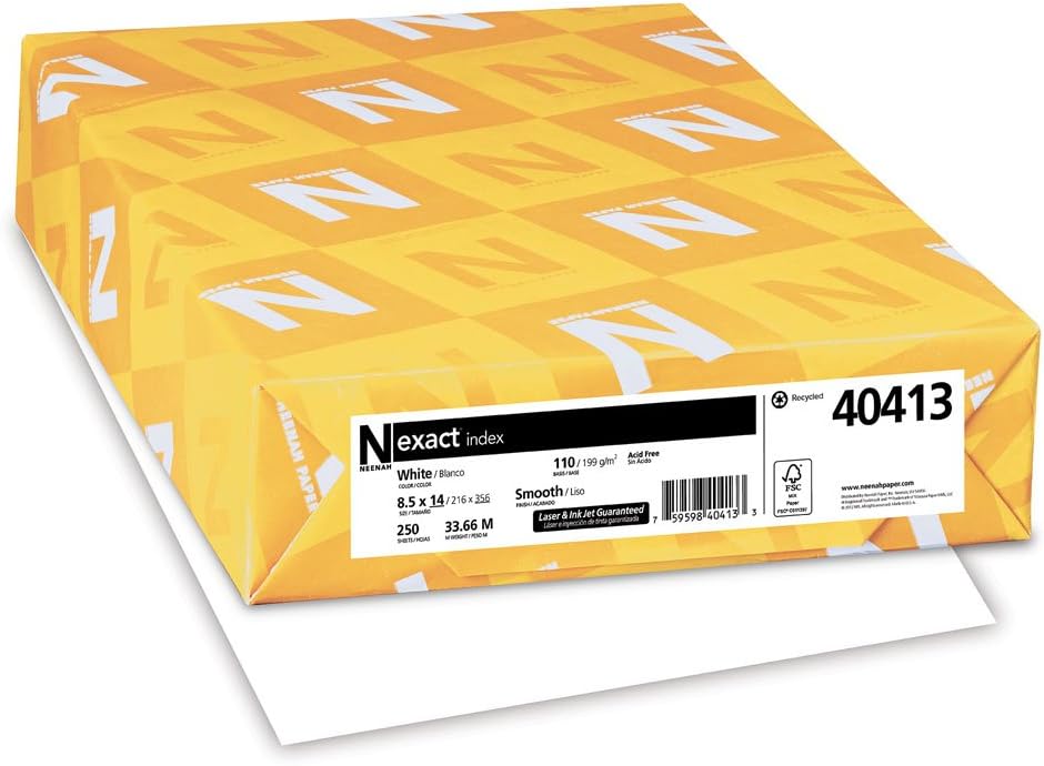 White Index Cardstock Paper