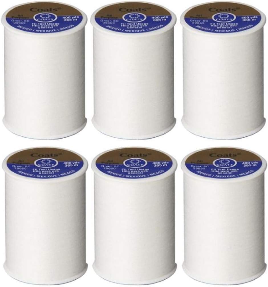 All-Purpose Polyester Sewing Thread – 400 yd, 6 Pack