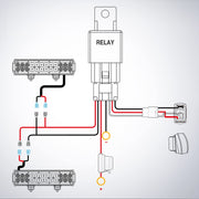 12V Dual-Lead LED Light Wiring Harness Kit with Rocker Switch