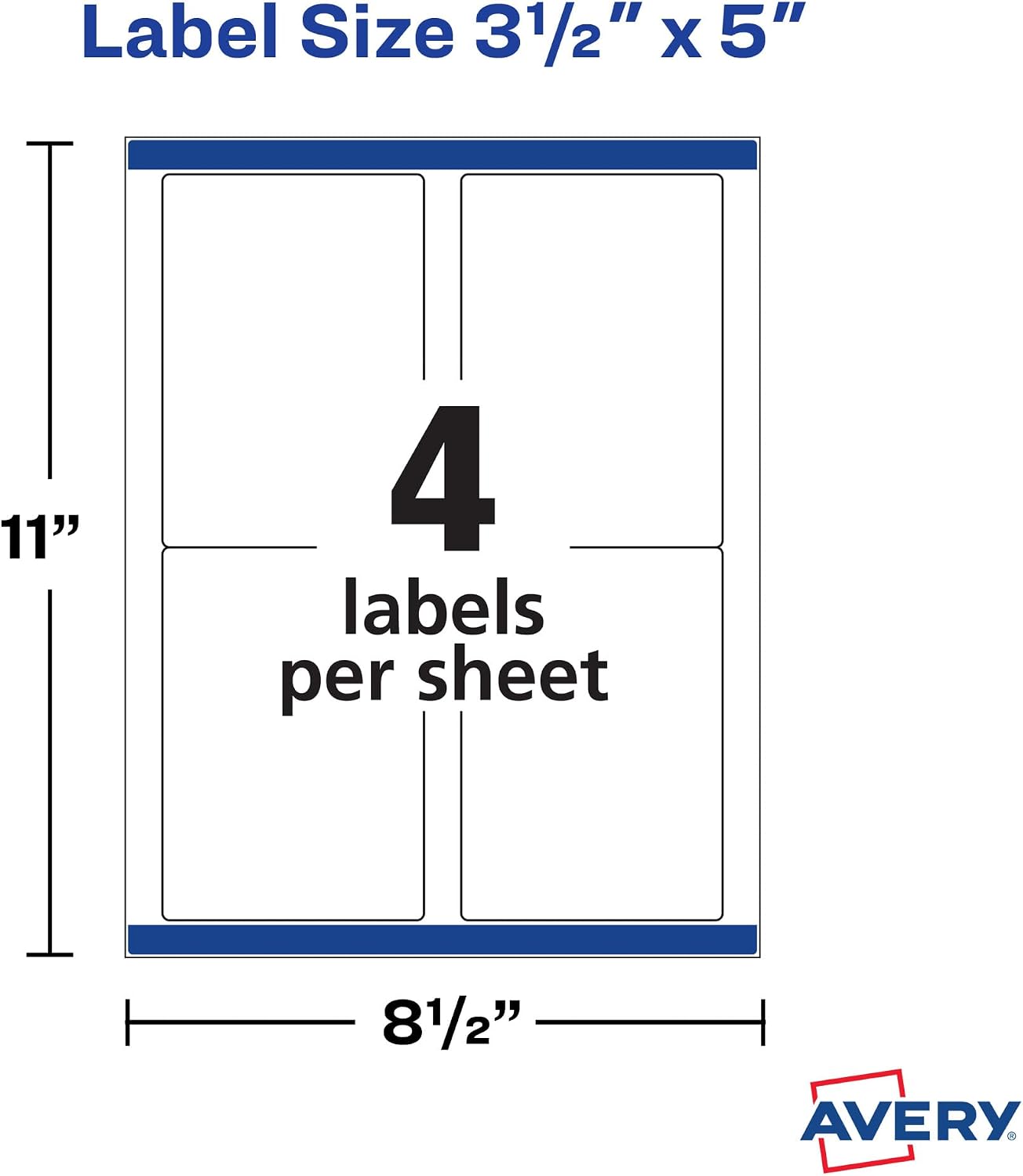 Printable Shipping Labels 100 Count