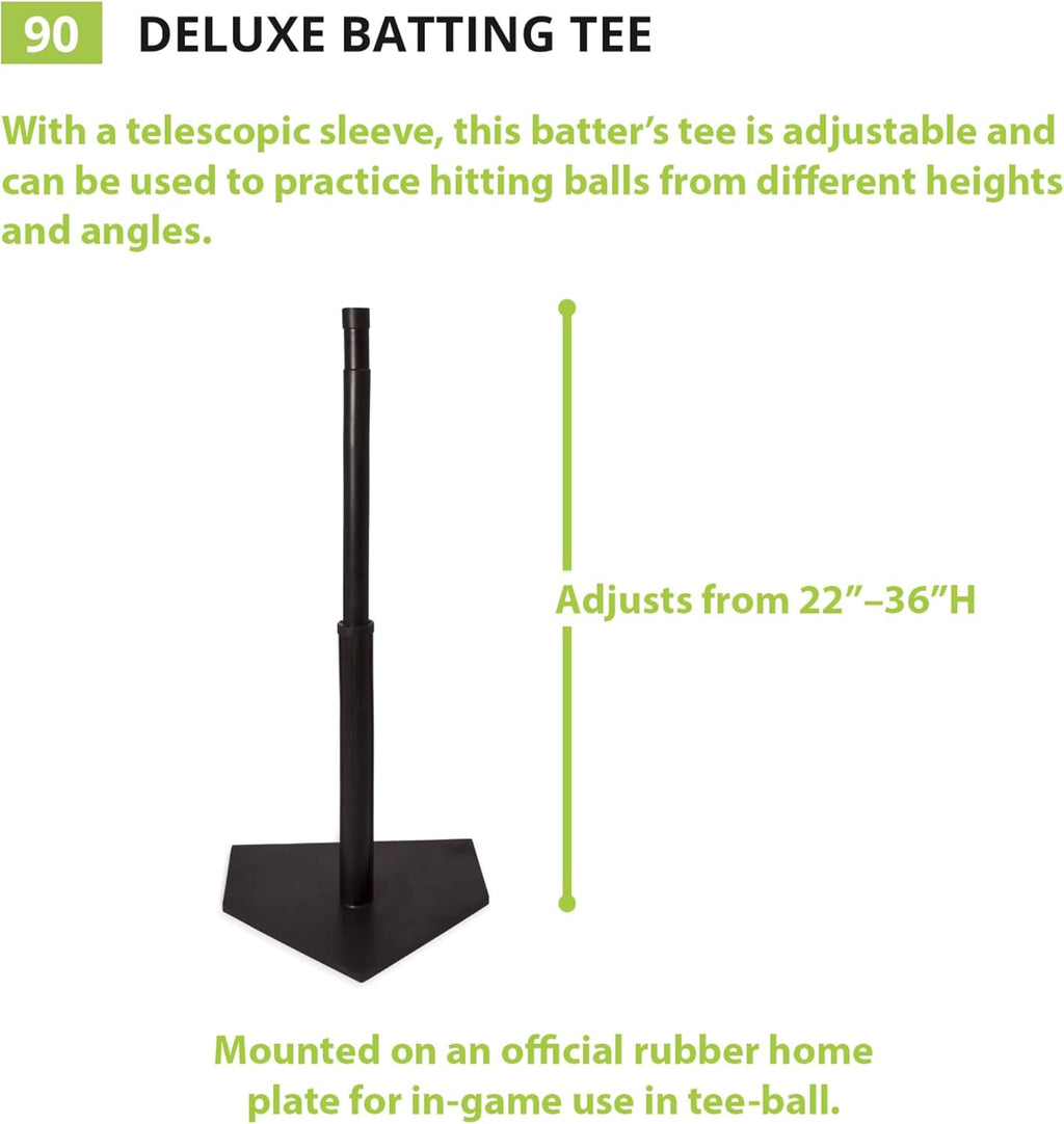 Adjustable Baseball & Softball Batting Tee with Home Plate