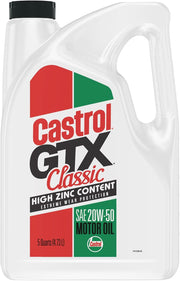 SAE 20W-50 Conventional Motor Oil – 5 Quarts