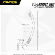 Adult Dry Snorkel with Splash Guard
