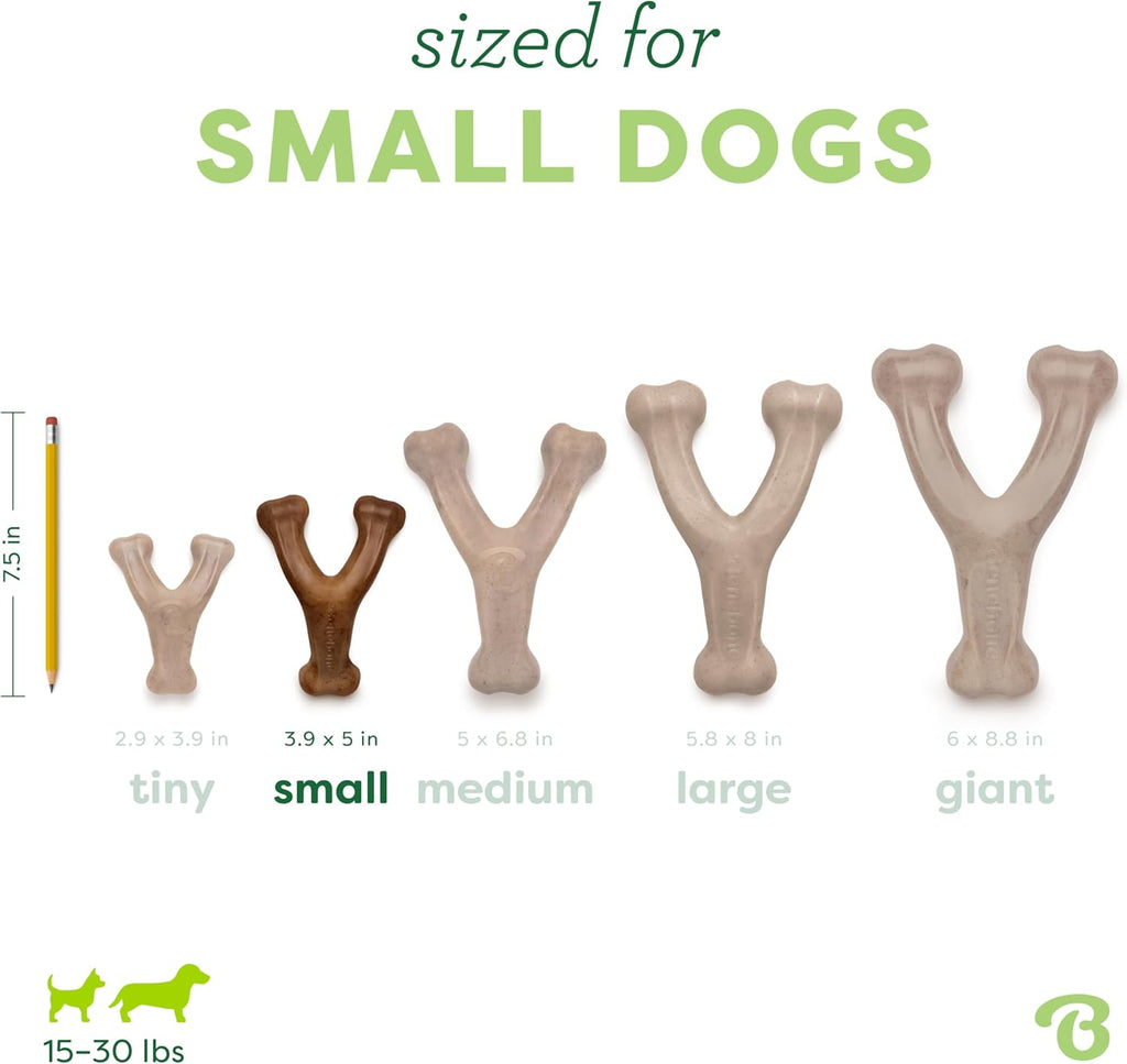 Durable Wishbone Dog Chew Toy – Bacon Flavor for Aggressive Chewers (Small)