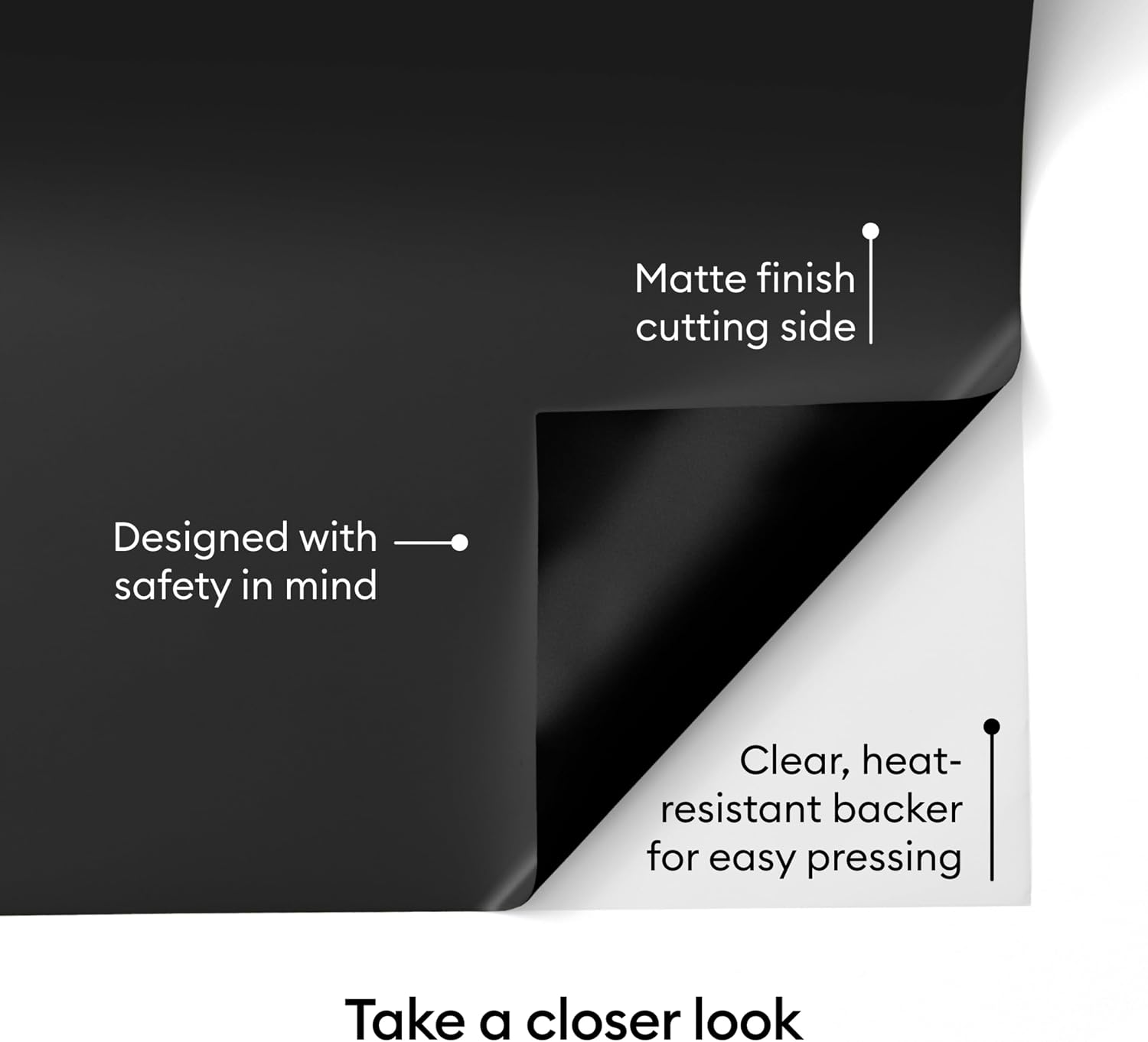 Black Heat Transfer Vinyl Roll – 12 in x 5 ft