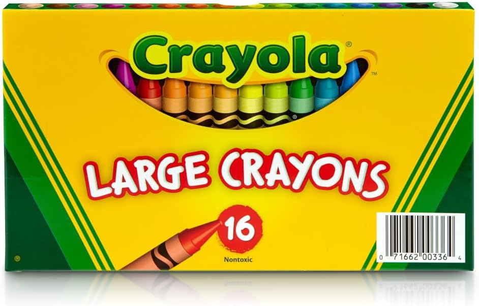 Large Assorted Color Crayons – 16 Count