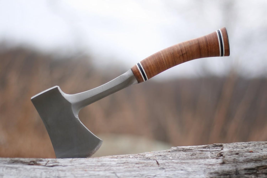 Camping Hatchet with Genuine Leather Grip