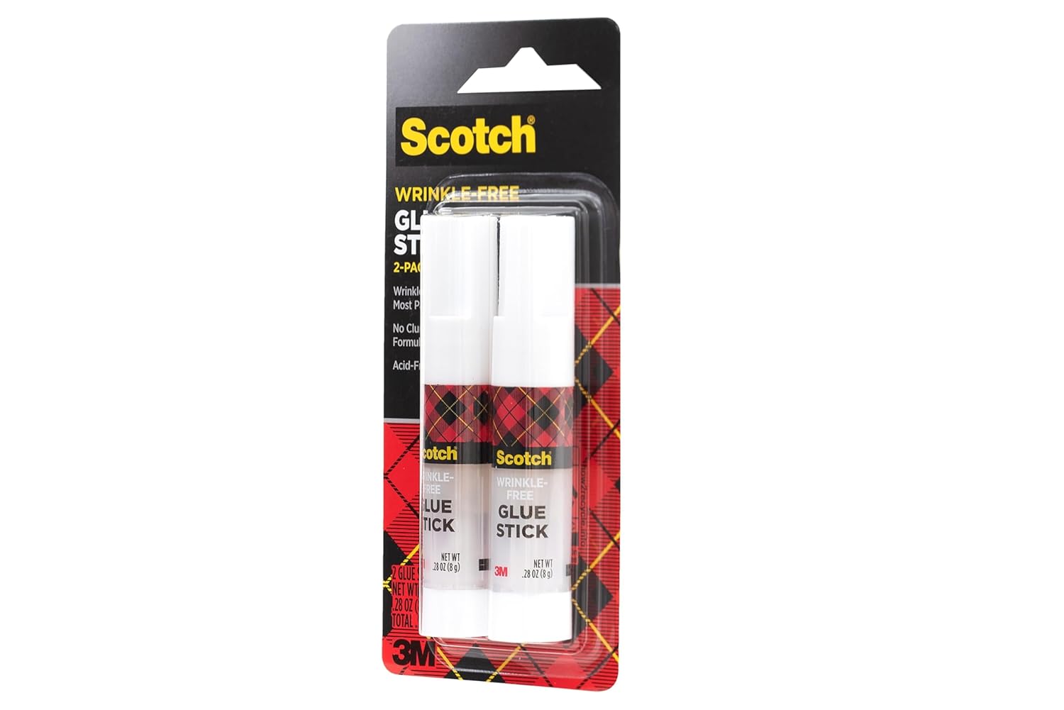 Wrinkle-Free Washable Glue Sticks – 0.27 oz, 2 Pack