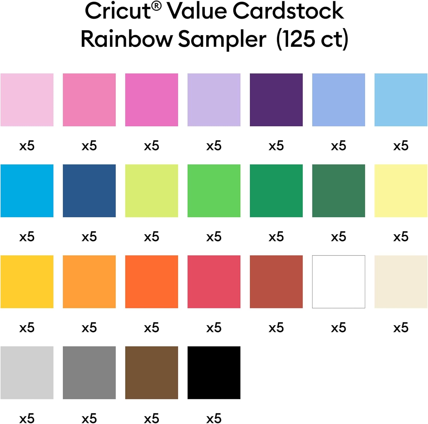 Rainbow Cardstock Paper Pack