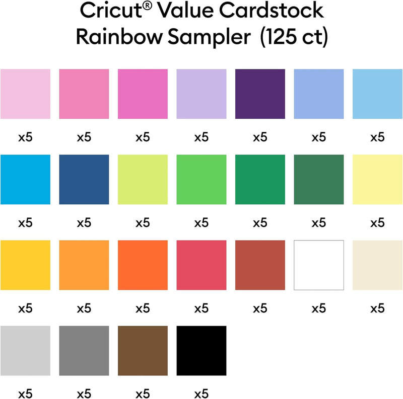 Rainbow Cardstock Paper Pack