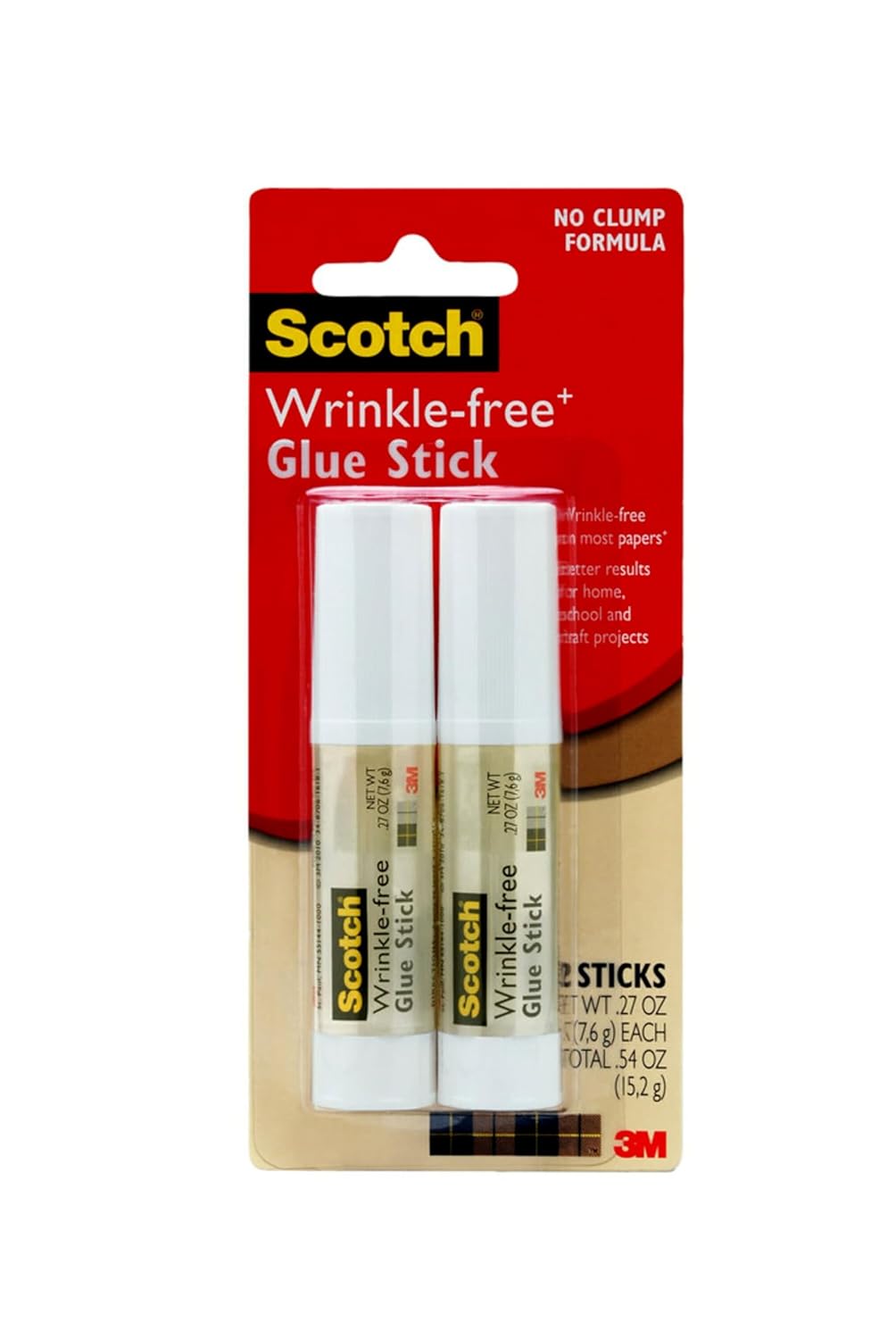 Wrinkle-Free Washable Glue Sticks – 0.27 oz, 2 Pack