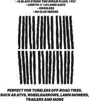 Slime 1031-A Heavy-Duty Tire Repair Plugs – 30-Pack