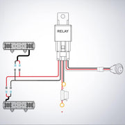 Nilight NI-WA-06 LED Light Bar Wiring Harness Kit – 12V, 2 Leads