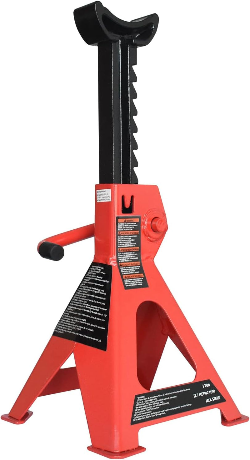 Amazon Basics 3-Ton Steel Jack Stands – 6,000 lb, Pair