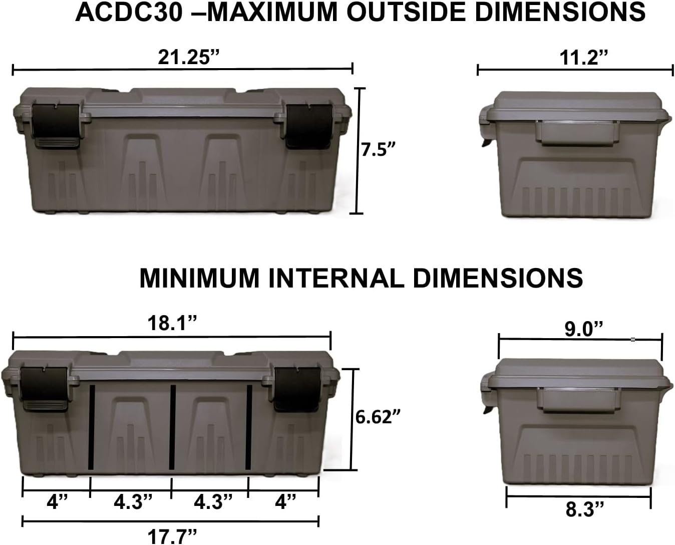 Water-Resistant Divided Utility Storage Crate