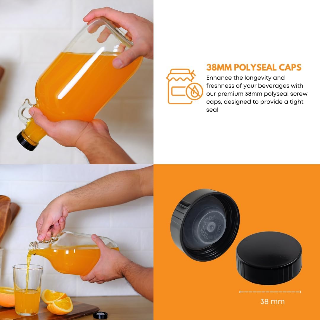 1-Gallon Glass Water Bottle with Polyseal Cap