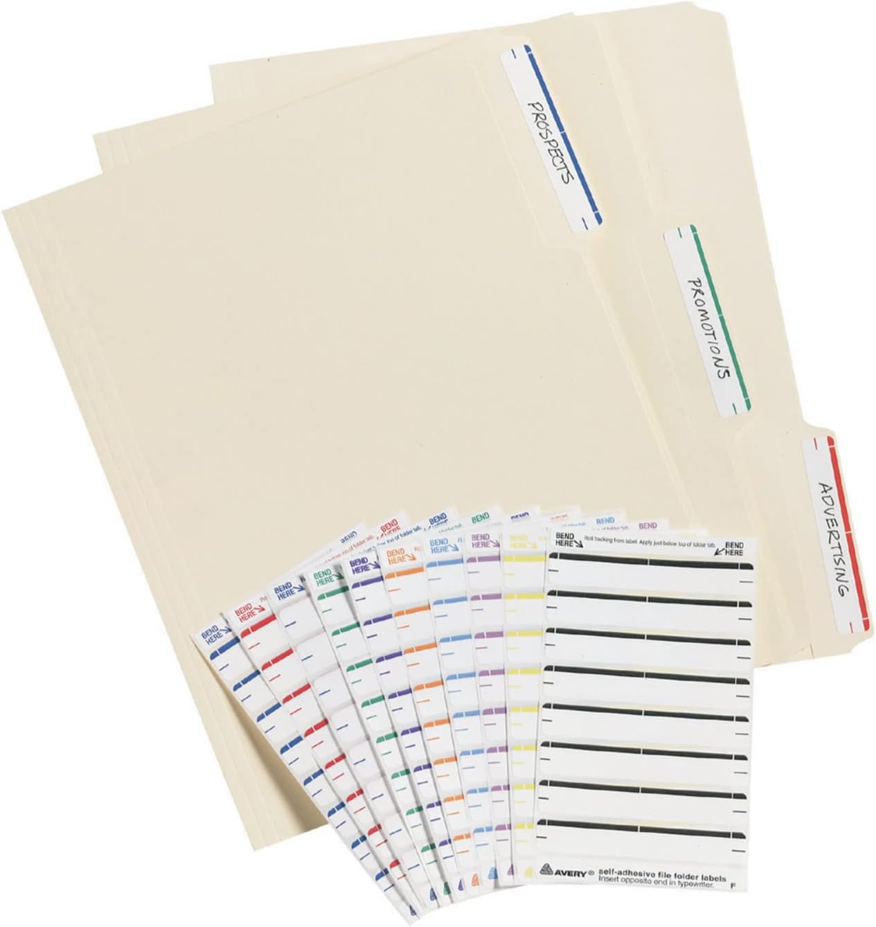 Printable White File Folder Labels