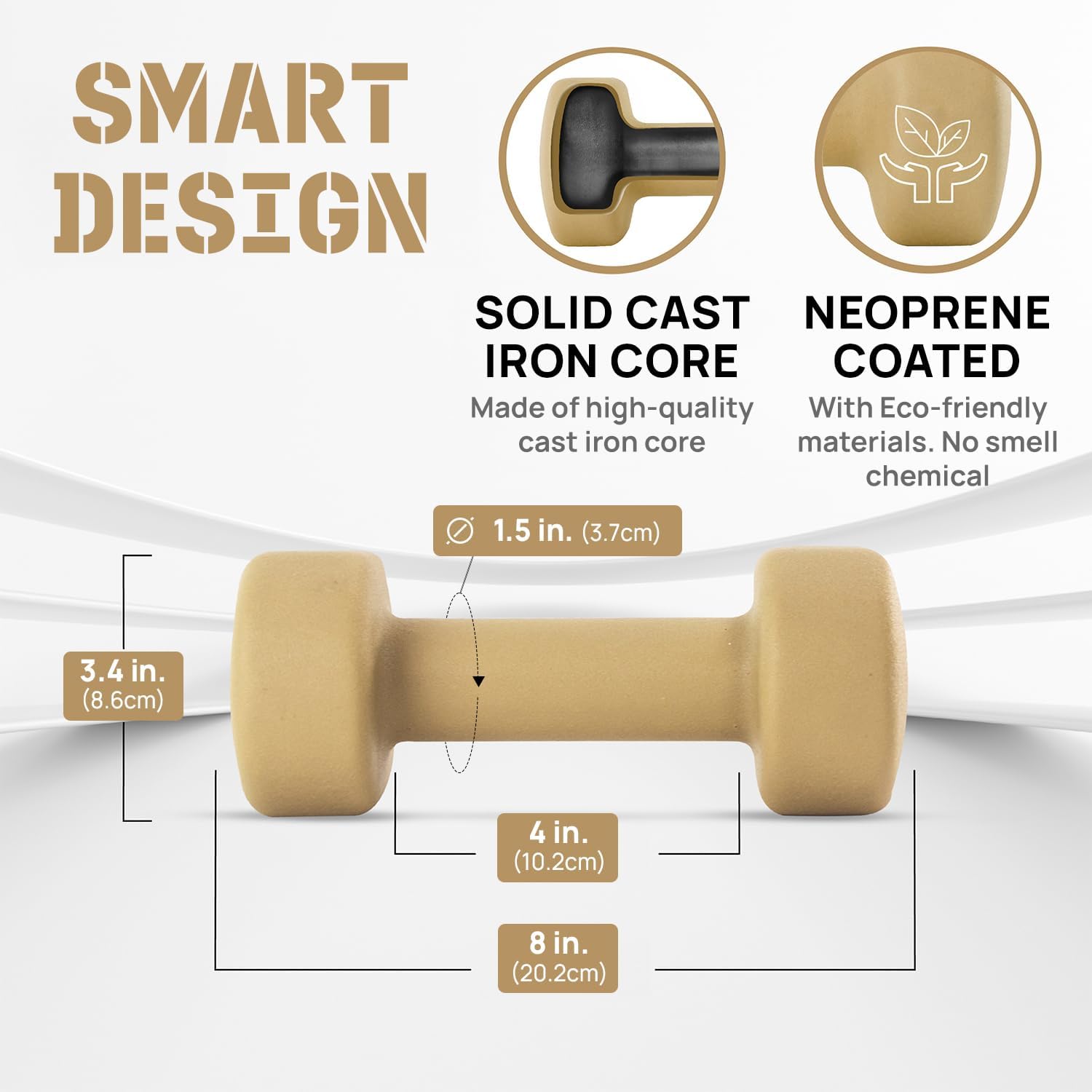 Neoprene Coated Hex Dumbbell Set (Pair)