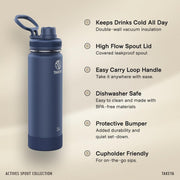 Insulated Stainless Steel Water Bottle with Spout Lid (24 oz)