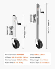 Heavy-Duty Swivel Trailer Jack with Wheel