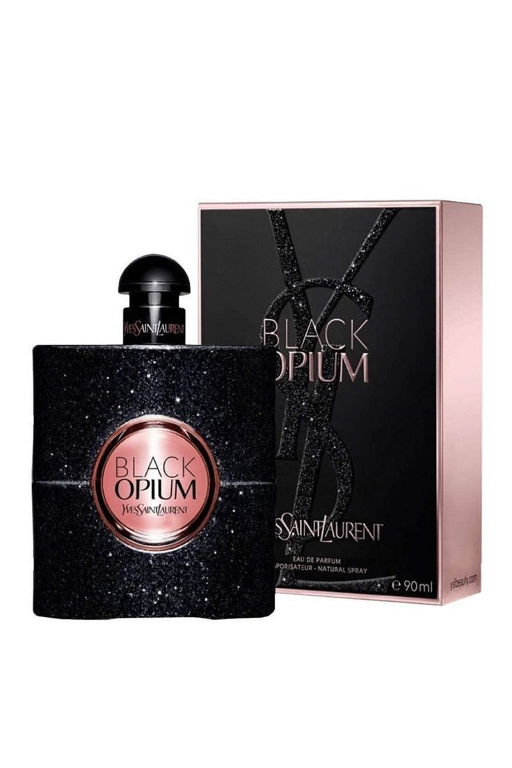 Yves Saint Laurent Black Opium Eau de Parfum 90ml 3.0 fl oz black glitter bottle - coffee and vanilla perfume for women