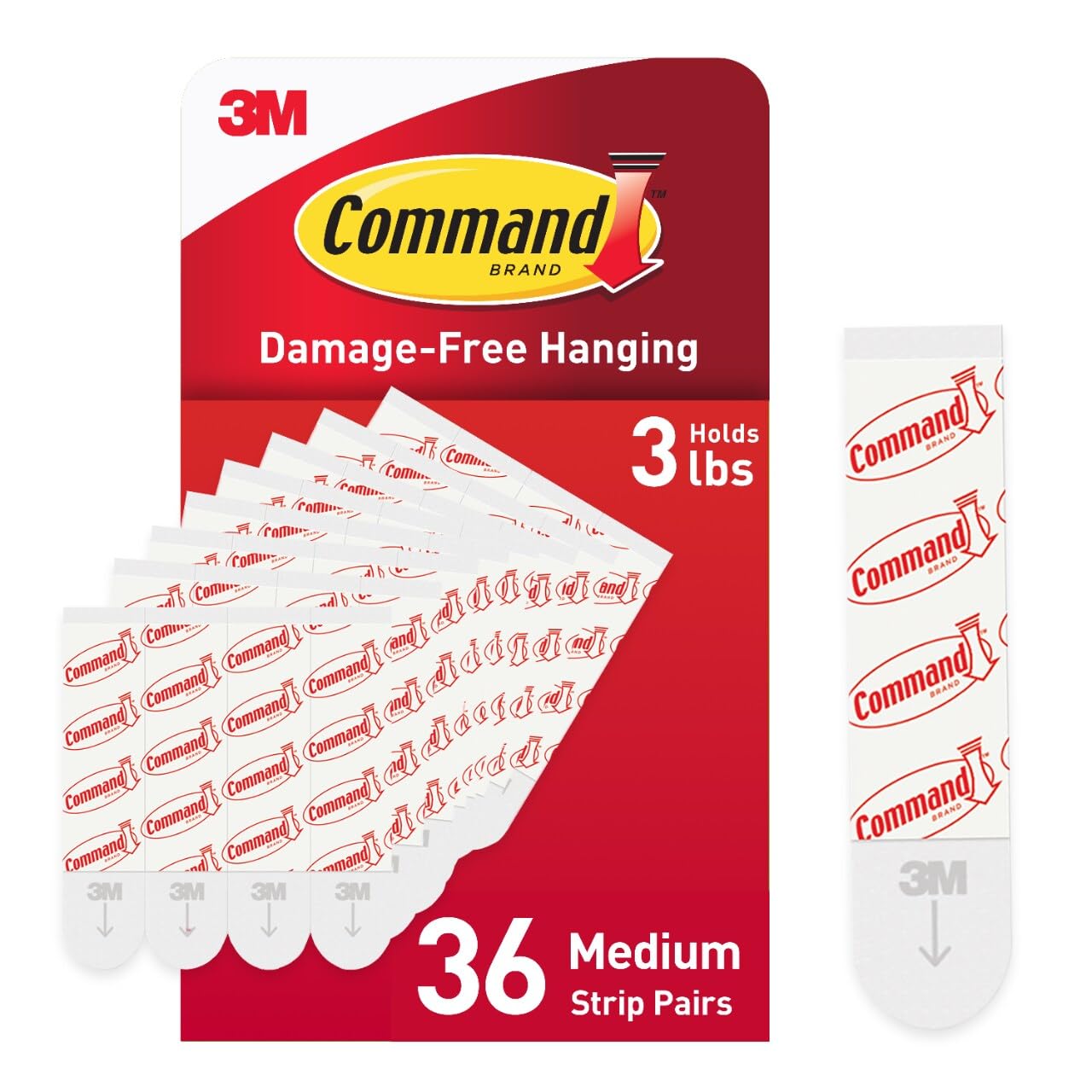 Medium Replacement Adhesive Strips – 36 Pack