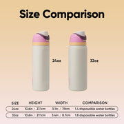 Insulated Stainless Steel Water Bottle with FreeSip Straw – 24 Oz
