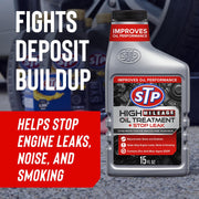 High-Mileage Engine Oil Treatment & Stop Leak – 15 fl oz