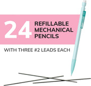 BIC Xtra-Smooth Pastel Mechanical Pencils, 0.7mm, 24 Count