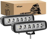 6-Inch 18W Flood LED Off-Road Light Pods – 2 Pack