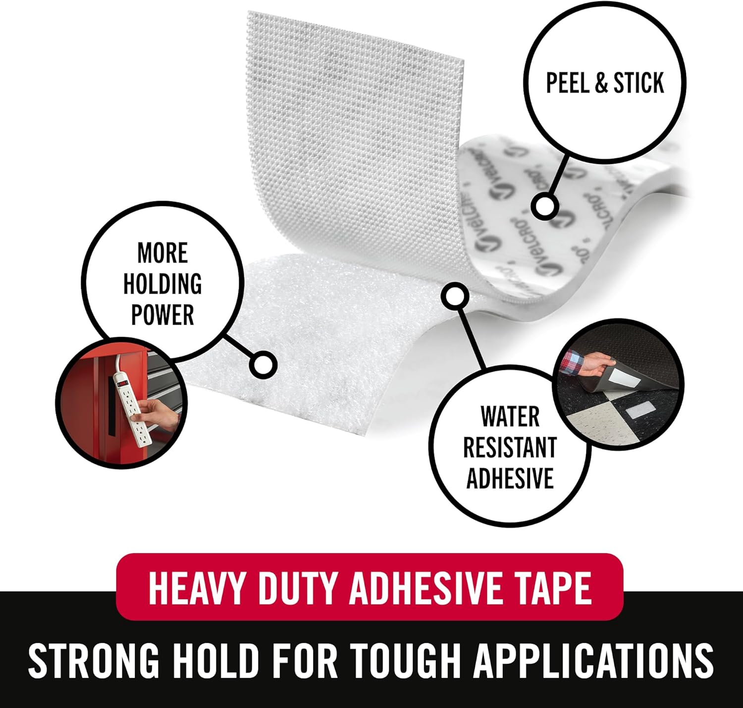 Heavy Duty Hook & Loop Tape Roll