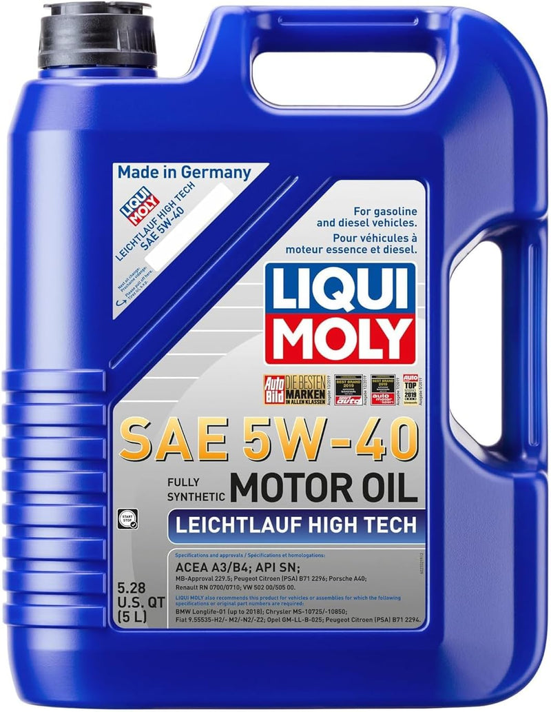 Liqui Moly Leichtlauf High Tech 5W-40 Synthetic Motor Oil – 5 L