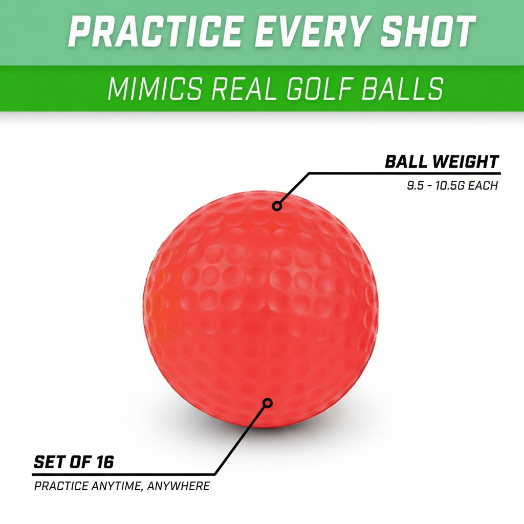 Foam Golf Practice Balls with Storage Bag