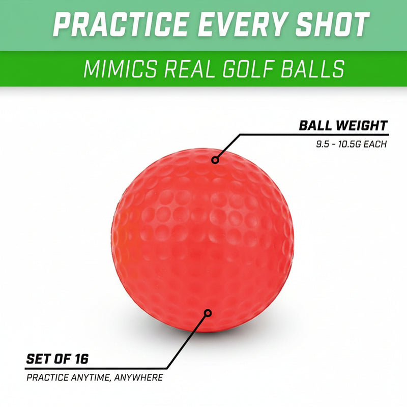 Foam Golf Practice Balls with Storage Bag