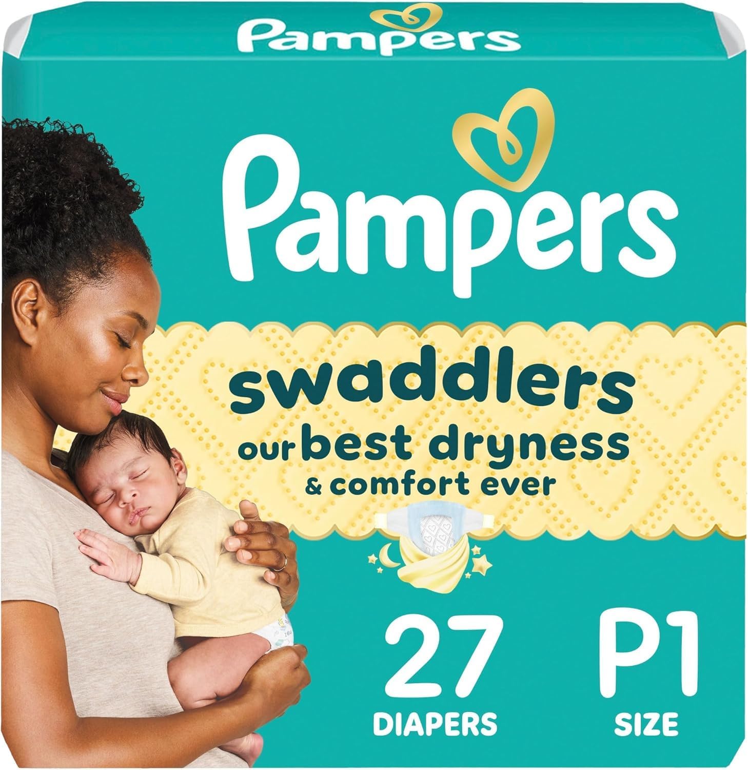 Pampers Swaddlers Preemie Diapers – Under 6 Lbs, 27 Count