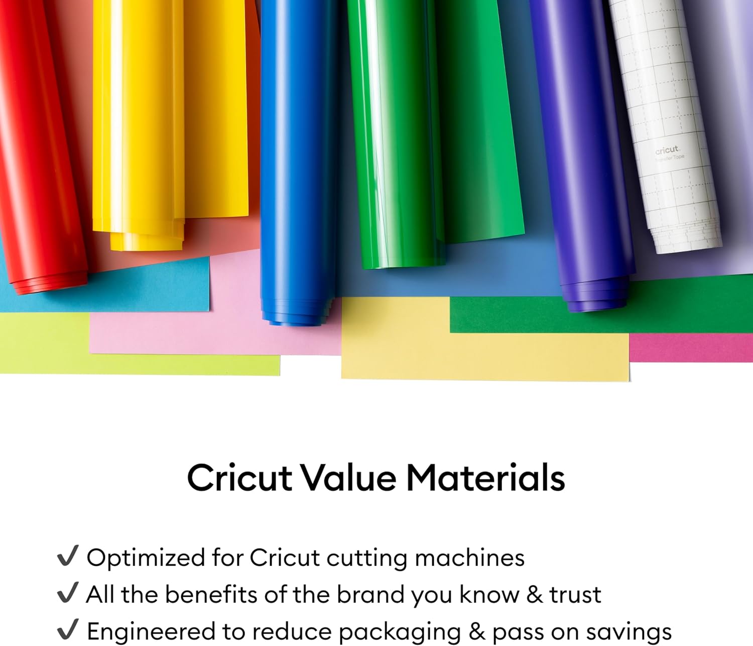 Permanent Adhesive Vinyl Rainbow Sampler – 12 x 12, 25 Sheets