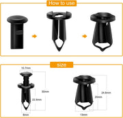 GOOACC GRC-70 Engine Under Cover Fastener Clips – 35-Piece