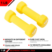 Neoprene & Vinyl Coated Dumbbell Set for Home Gym
