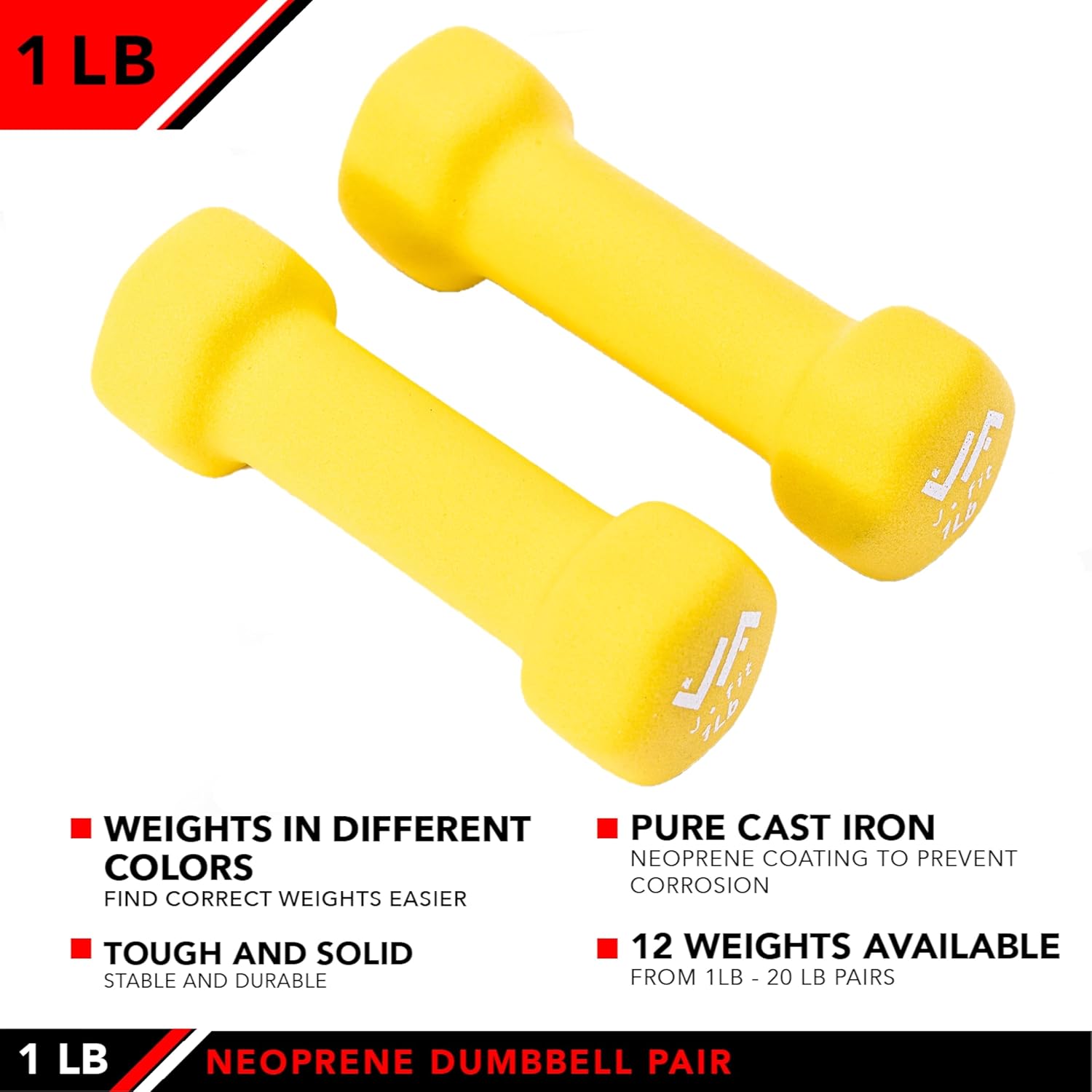 Neoprene & Vinyl Coated Dumbbell Set for Home Gym