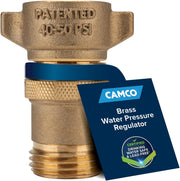 Camco Brass RV Water Pressure Regulator – 40–50 PSI