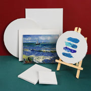 24-Piece Assorted Painting Canvas Set – Multiple Sizes & Shapes