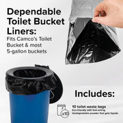 Camco Toilet Waste Bags – 10-Pack (41548)